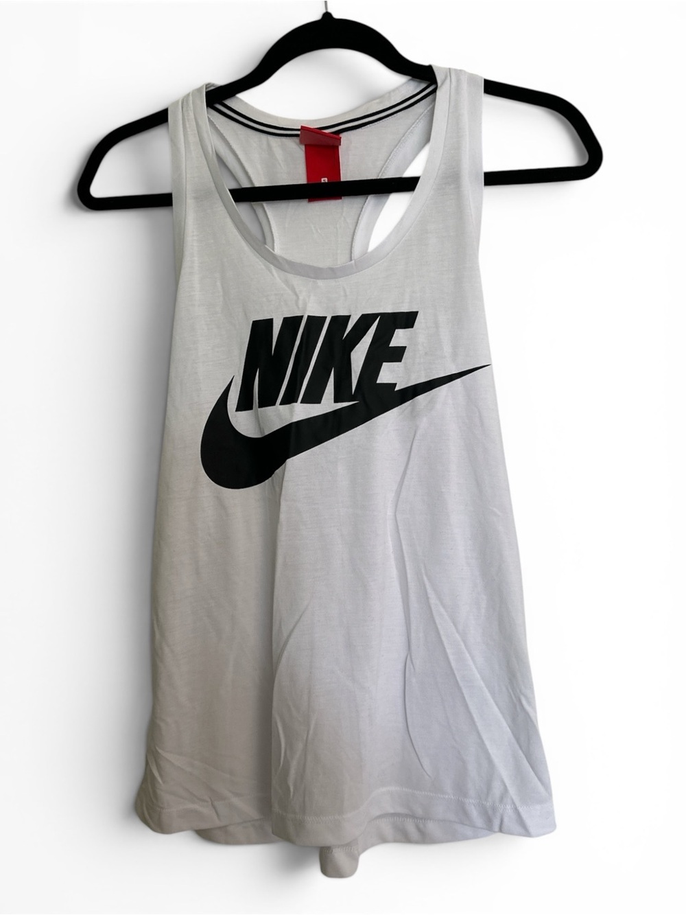 Nike White Tank Top with Black Logo